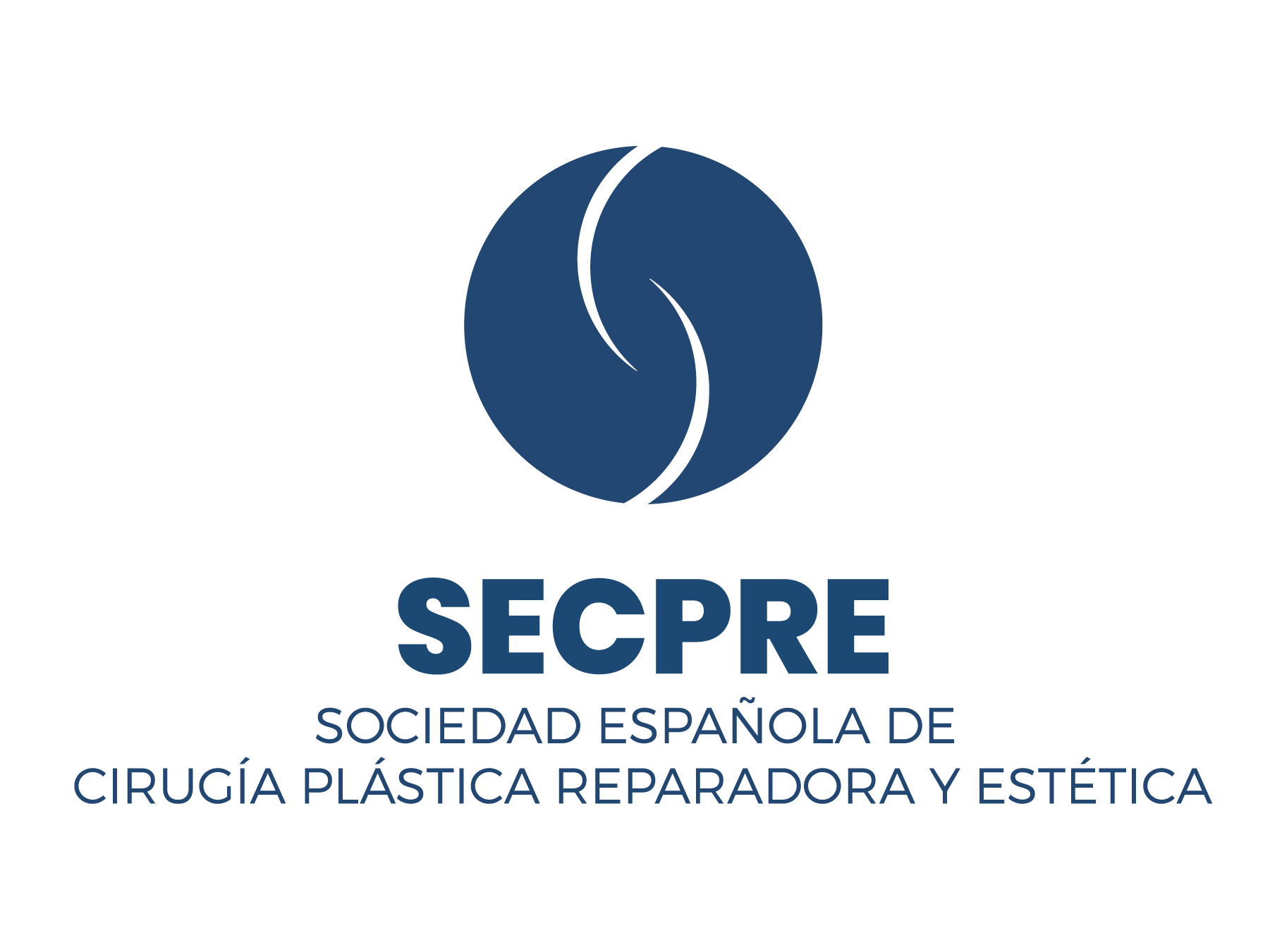 Icono y logotipo de SECPRE Sociedad Española de Cirugía Plástica Reparadora y Estética sobre fondo transparente.